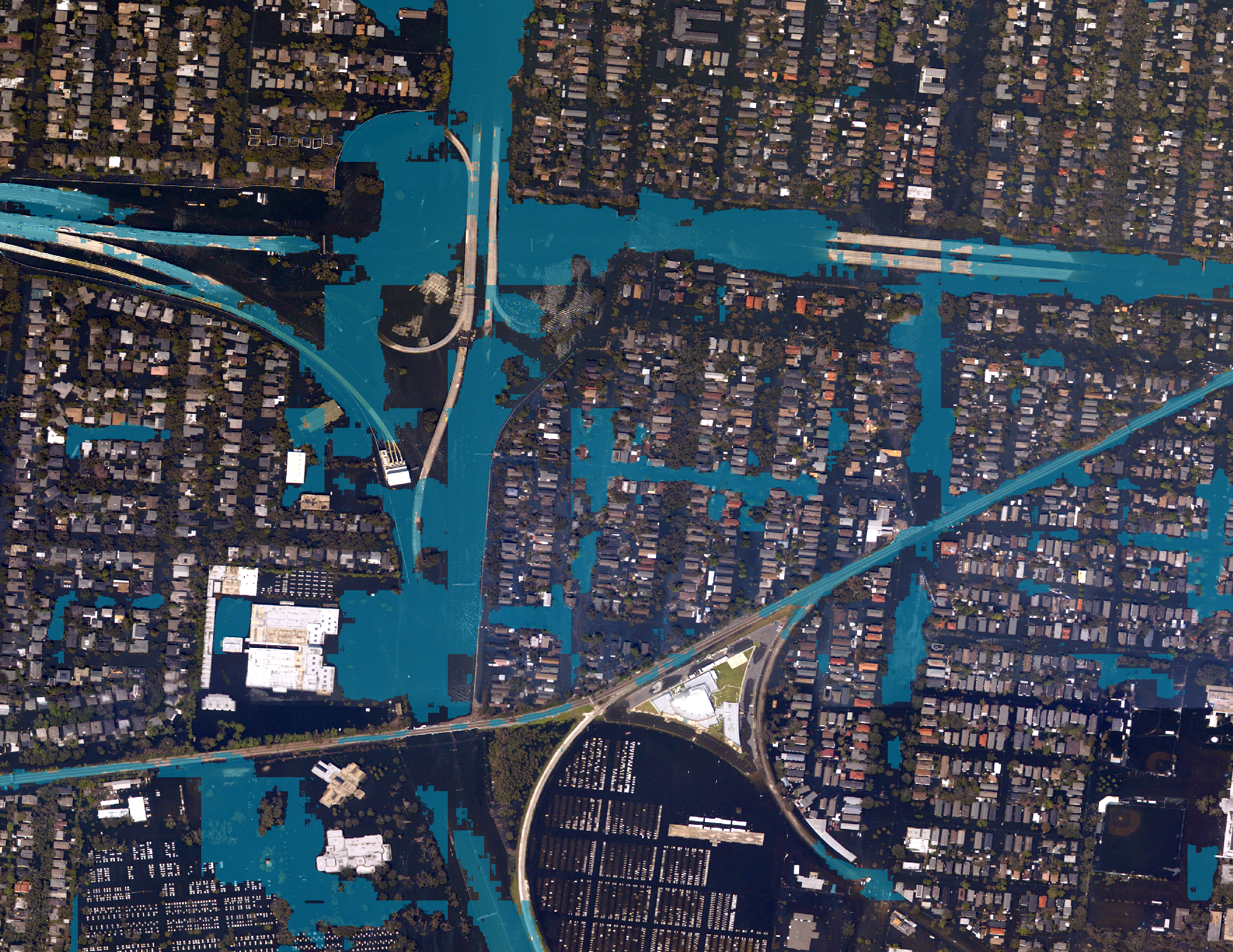 Image with flood detection results