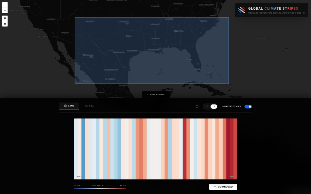 Global Climate Stripes