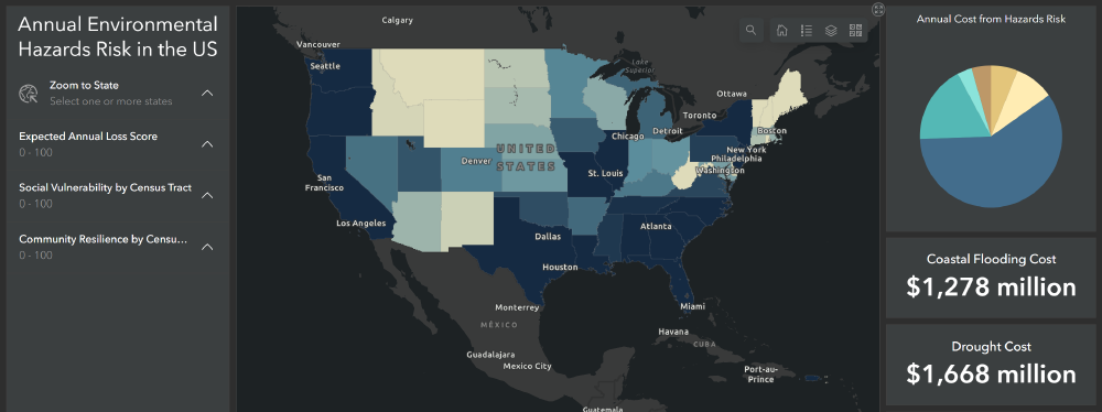 Environmental Hazards Risk Dashboard
